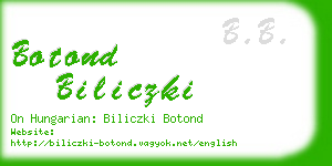 botond biliczki business card